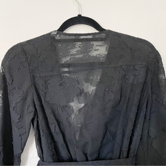 A.L.C. V-NECK LONG SLEEVE MINI DRESS Sz 0 XS - Picture 4 of 11